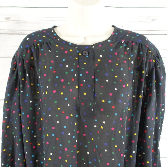 Collection By Josephine Vintage Black Blouse - Picture 2 of 8